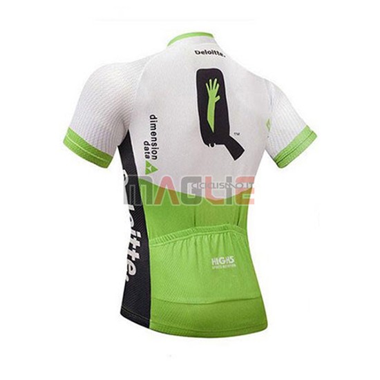 2018 Maglia Dimension Data Manica Corta Bianco e Verde